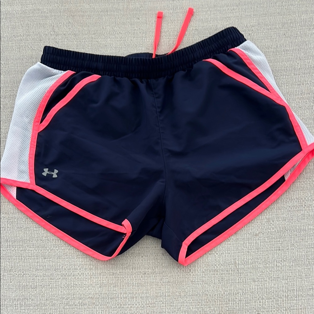 Under Armour Women's Navy and Coral Shorts